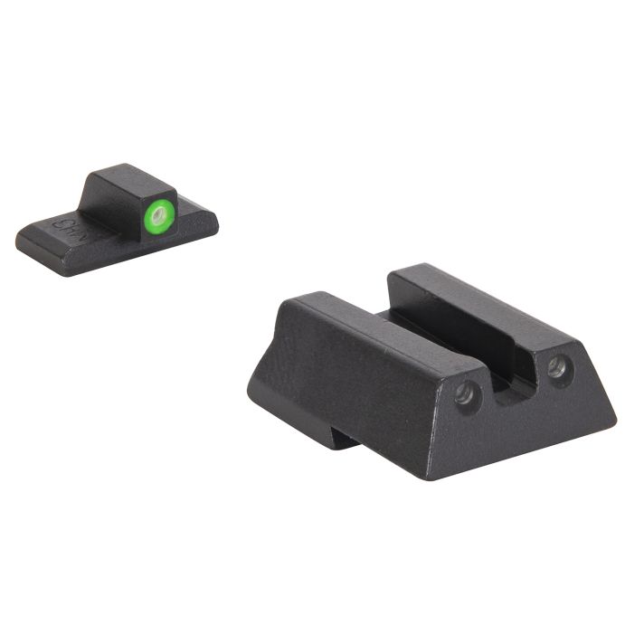 Meprolight USA 415453111 Hyper-BrightGreen Tritium Green Outline Front Sight-Green Tritium Black Outline Rear Sight HK VP9/HK45/HK45C