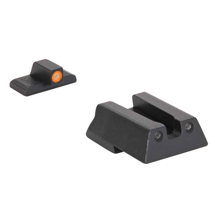 Meprolight USA 415453131 Hyper-BrightGreen Tritium Orange Outline Front Sight-Green Tritium Black Outline Rear Sight HK VP9/HK45/HK45C