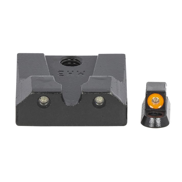 Meprolight USA 477863131 Hyper-BrightGreen Tritium Orange Outline Front Sight-Green Tritium Black Outline Rear Sight CZ P-10 (Non-Optics Ready)