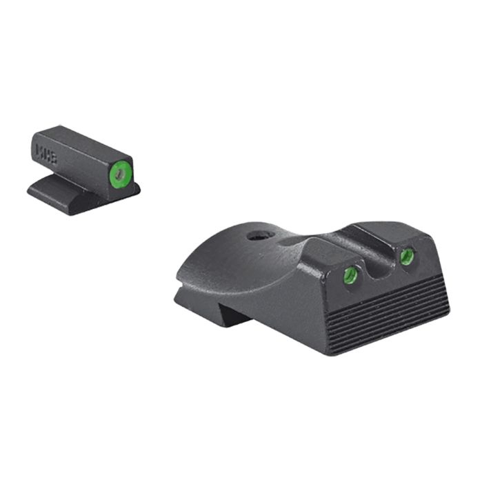 Meprolight USA 412183111 Hyper-BrightGreen Tritium Green Outline Front Sight-Green Tritium Black Outline Rear Sight Kimber 1911 Slant