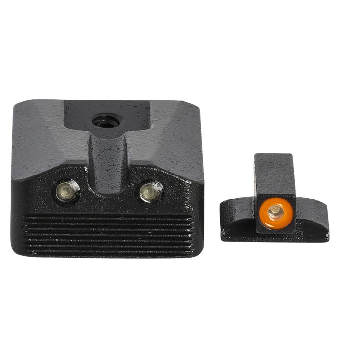 Meprolight USA 412213131 Hyper-BrightGreen Tritium Orange Outline Front Sight-Green Tritium Black Outline Rear Sight Kimber 1911 WEDGE