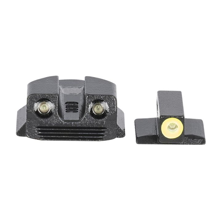 Meprolight USA 412293121 Hyper-BrightGreen/Tritium, Black Frame Fits Kimber 1911 Micro/Micro 9, Post Mount
