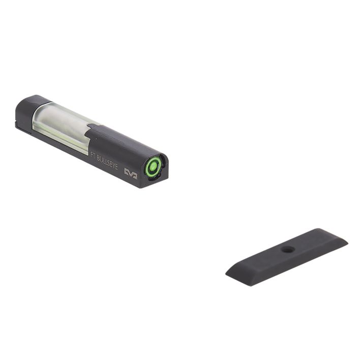 Meprolight USA 632013108 FT Bullseye Front Sight Green/Tritium/Fiber Optic, Black Frame, Compatible w/Glock Gen 1-5, Post Mount
