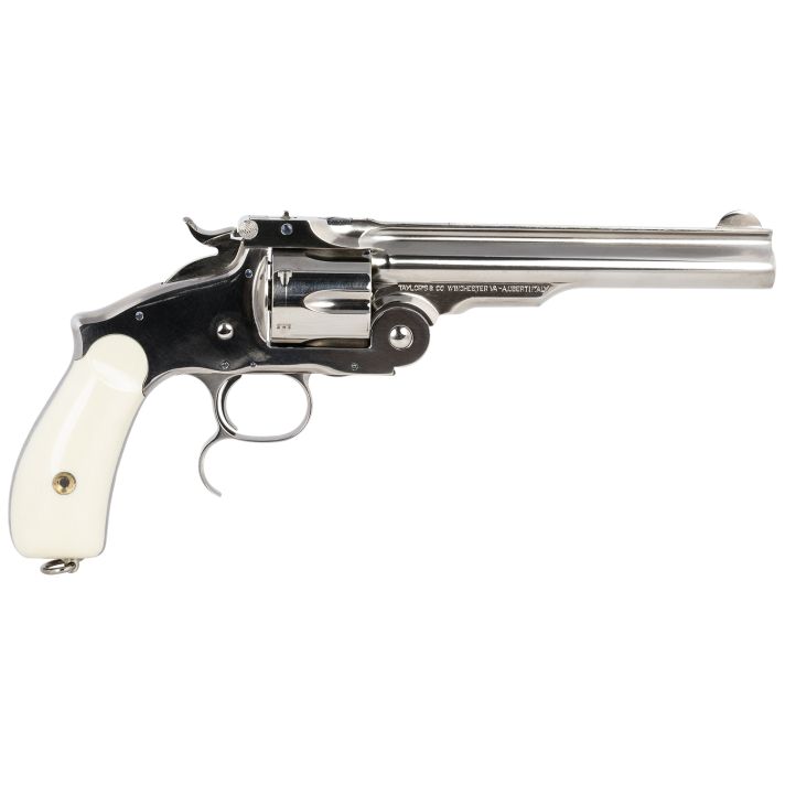 Taylors & Company 550692 Russian45 Colt (LC) Caliber with 6.50"Barrel, 6rd Capacity Cylinder, Overall Nickel-Plated Finish Steel& Ivory Synthetic Grip