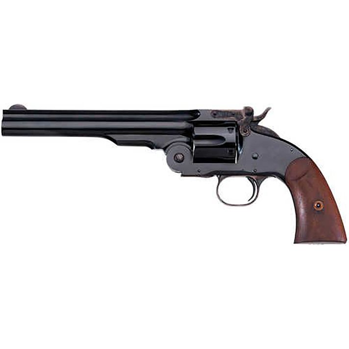 Taylors & Company 550652 Top Break Schofield 44-40 Win Caliber with 7" Barrel, 6rd Capacity Cylinder, Overall Blued Engraved Finish Steel & Walnut Grip