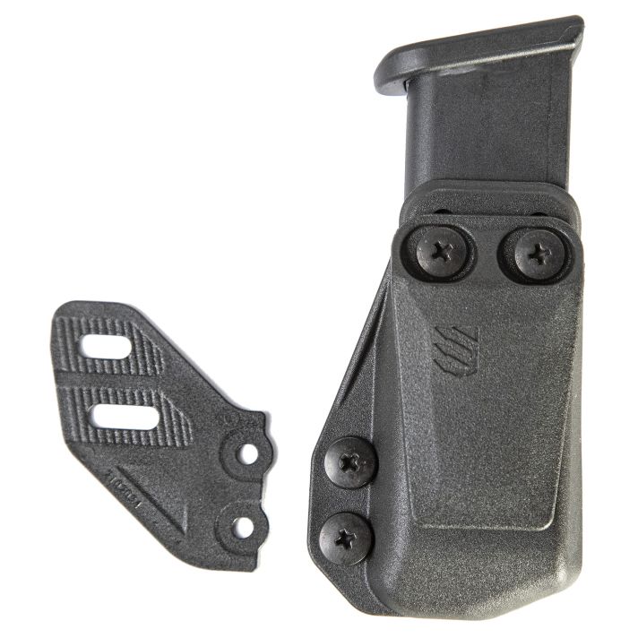 Blackhawk 416A02BK Stache Mag Carrier IWB Double Stack Belt Clip Mount Fits Belts 1.50" Wide Black Polymer Ambidextrous