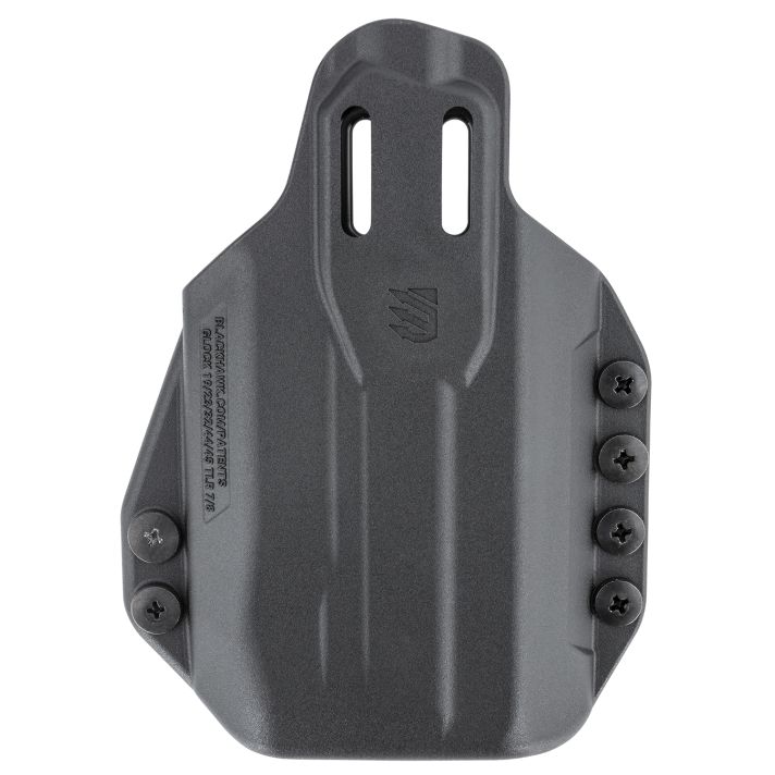 Blackhawk 416302BK StacheIWB Size 02 Black Polymer Belt Clip Compatible w/Glock 19/23/32/45Belt 1.50" Wide Ambidextrous