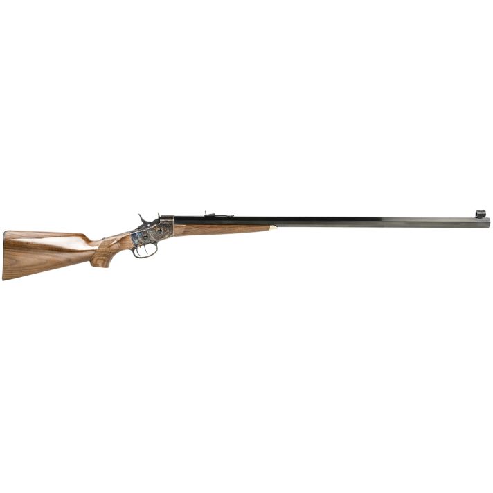 Taylors & Company 210164 Rolling Block John Bodine 45-70 Gov 1rd 34" Blued Octagon Barrel, Color Case Hardened Steel Receiver, Walnut/ Fixed Pistol Grip Stock, Right Hand