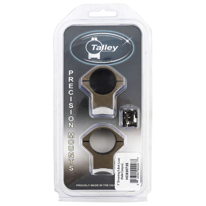 Talley HC930735 Scope Mount/Ring ComboBurnt Bronze Aluminum 1" Tube X-Bolt Low Rings Short/Long Action 0 MOA