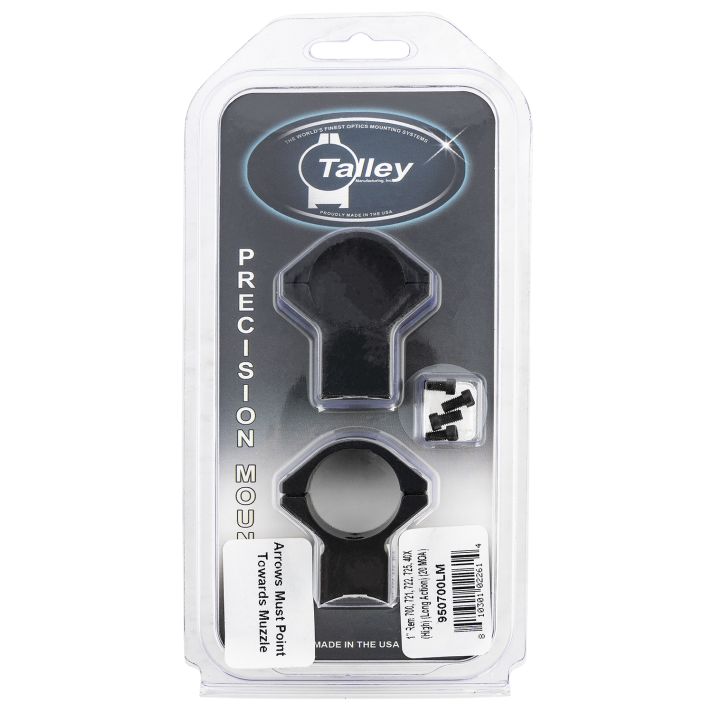 Talley 950700LM Scope Mount/Ring ComboBlack Anodized Aluminum 1" Tube Remington 700/721/722/725/40X High Rings Long Action 20 MOA
