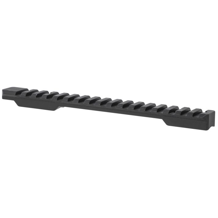 Talley PL0258725 Savage Picatinny RailBlack Anodized Long Action 0 MOA