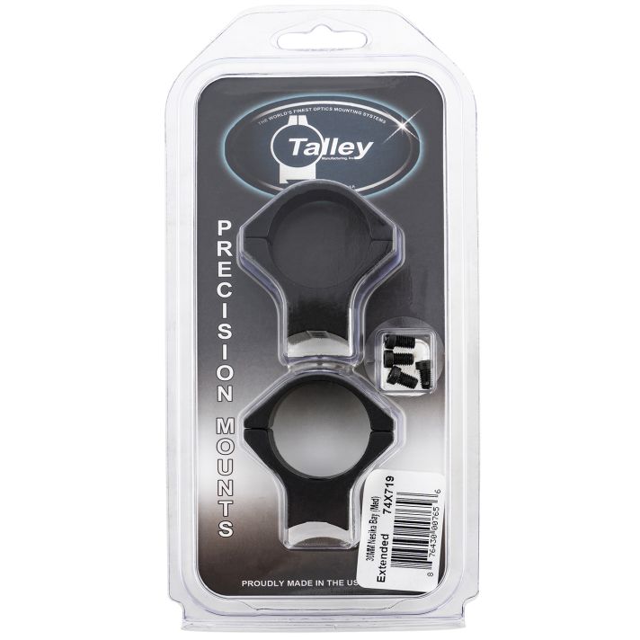 Talley 74X719 Savage Scope Mount/Ring Combo Black Anodized 30mm Medium Extended 0 MOA