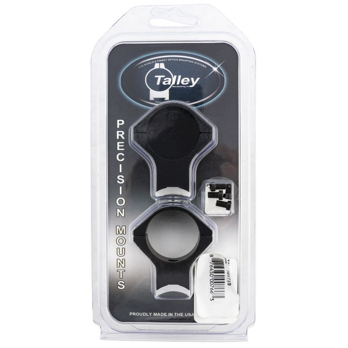 Talley 75X719 Scope Mount/Ring ComboBlack Anodized Aluminum 30mm Tube Savage (8-40) Round Receiver w/Accutrigger High Rings 0 MOA