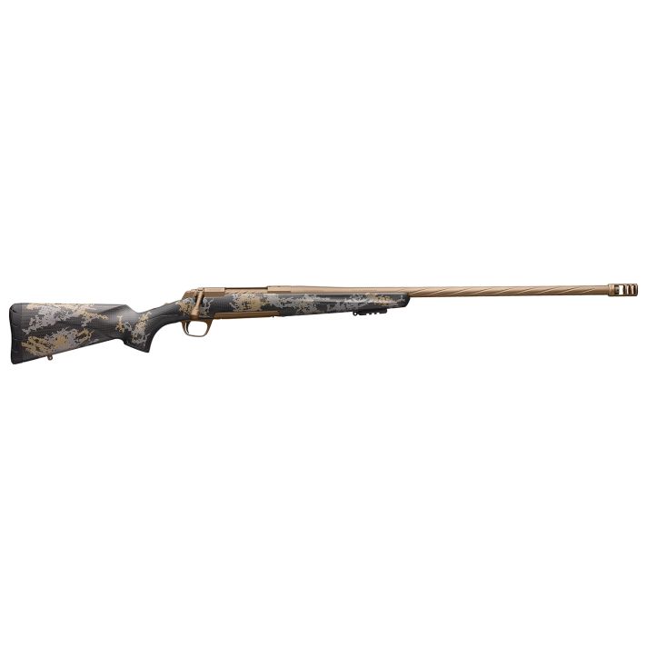 Browning 035539282 X-Bolt Mountain Pro Long Range 6.5 Creedmoor 4+1 26" MB Fluted Burnt Bronze Cerakote Accent Graphic Black Carbon Fiber Stock Right Hand (Full Size)