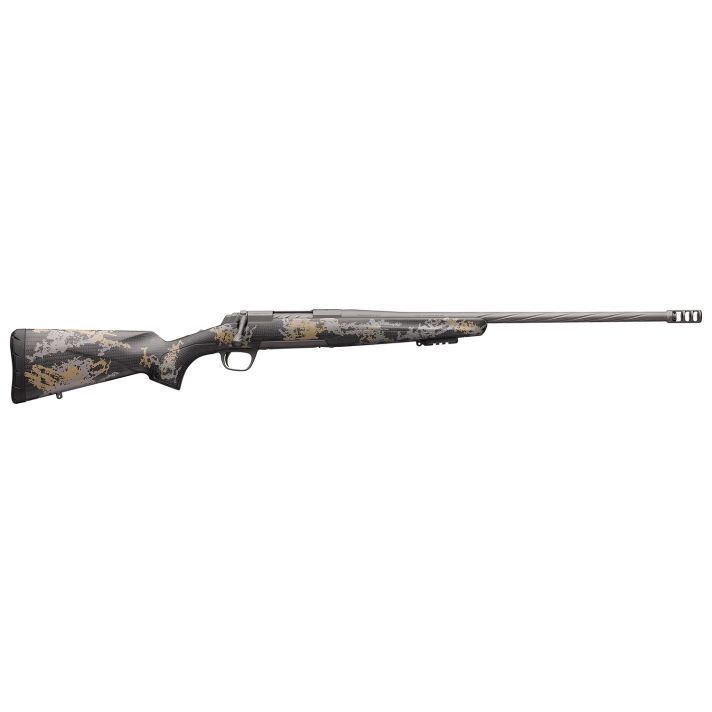 Browning 035540299 X-Bolt Mountain Pro 6.8 Western 3+1 24" MB Fluted Tungsten Gray Cerakote Accent Graphic Black Carbon Fiber Stock Right Hand (Full Size)