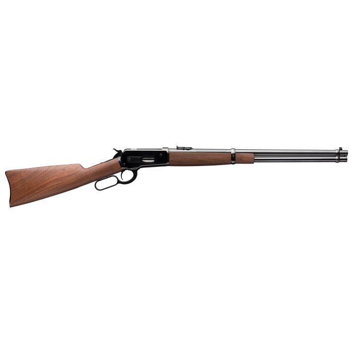 Winchester Repeating Arms 534281171 Model 1886 Saddle Ring Carbine Full Size 45-90 Win 7+1 22" Polished Blued Round Barrel, Drilled & Tapped Steel Receiver, Grade I Oil Walnut Straight Grip Stock
