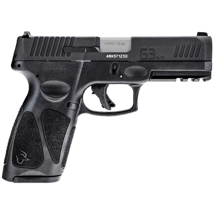 Taurus 1G3B941 G3Full Size Frame 9mm Luger 15+1/17+1 4" Matte Stainless Steel Barrel, Matte Black Tenifer Serrated Steel Slide, Black Polymer Frame w/Picatinny Rail, Black Polymer Grip, Right Hand