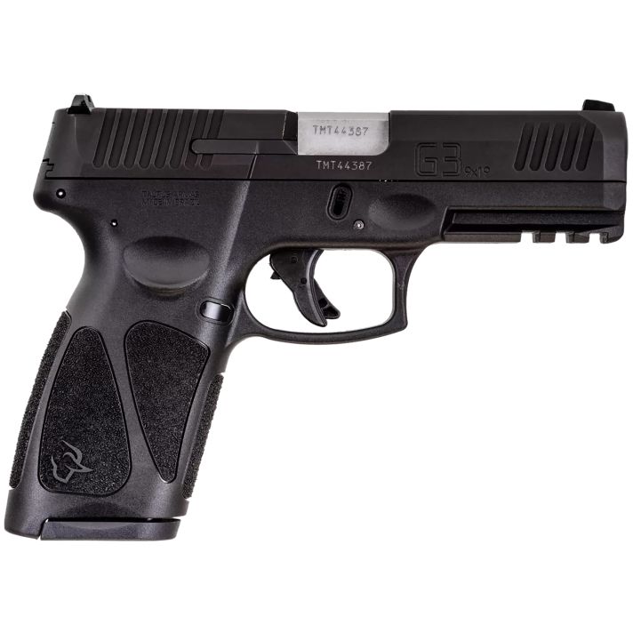 Taurus 1G3B94110 G39mm Luger 10+1 4" Barrel, Black Finish Picatinny Rail Frame, Serrated Matte Black Tenifer Steel Slide, Polymer Grip Includes 2 Mags