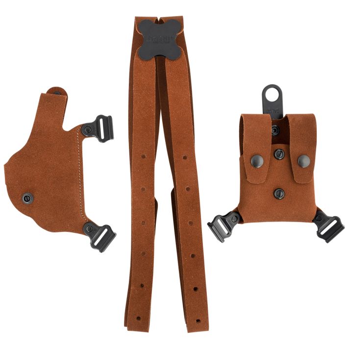 Galco CL2212 Classic Lite 2.0 Shoulder System Size Fits Chest Up To 56" Natural Leather Fits 1911 Fits Bersa Thunder Right Hand