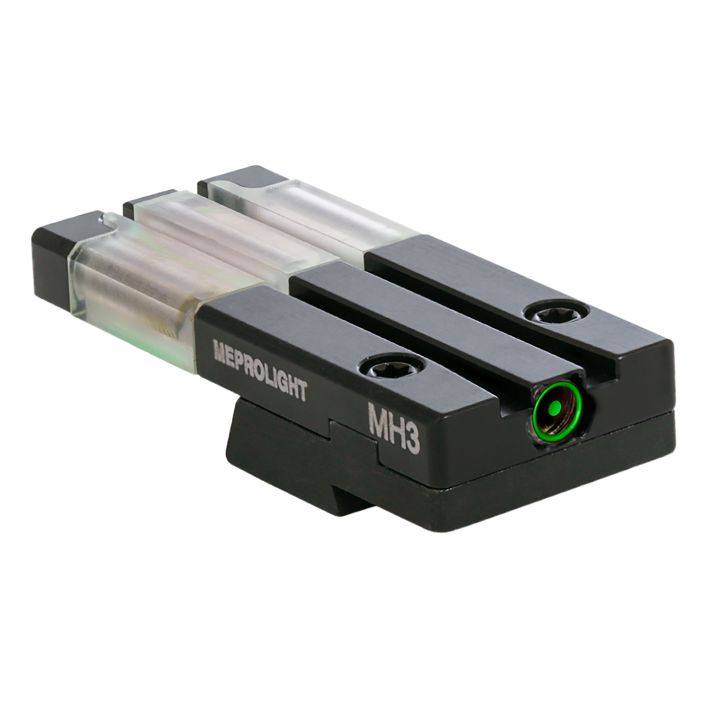 Meprolight USA 631253108 FT Bullseye Rear Sight Green/Tritium Fiber Optic, Black Frame, Fits HK VP9/HK45/HK45C/P30/SFP9 (Non-OR Models), Dovetail Mount