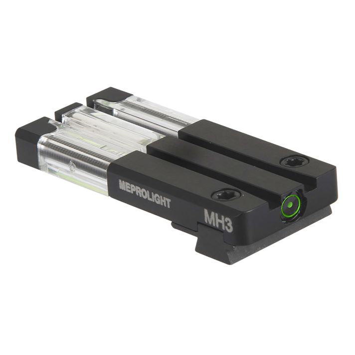 Meprolight USA 631163108 FT Bullseye Rear Sight Green/Tritium Fiber Optic, Black Frame, Fits Sig Sauer P365, Dovetail