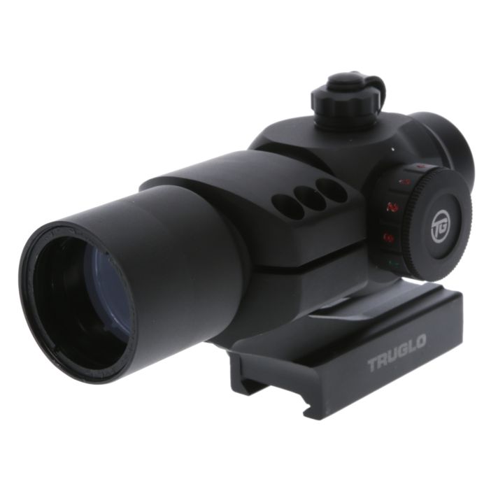 TruGlo TG-TG8230RB TritonBlack Anodized 1x 30mm 3 MOA Illuminated Tri-Color Center Dot Reticle