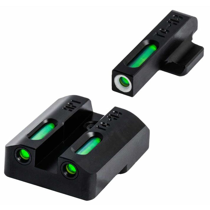 TruGlo TGTG13CZ2A TFXBlack | Green Tritium & Fiber Optic White Outline Front Sight Green Tritium & Fiber Optic Rear Sight