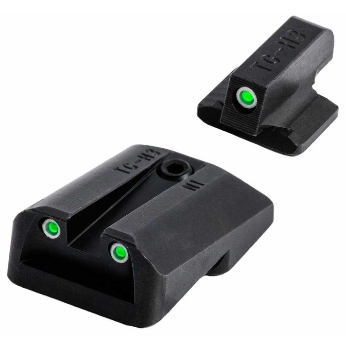 TruGlo TGTG231N3W Tritium ProBlack | Green Tritium White Outline Front Sight Green Tritium Rear Sight