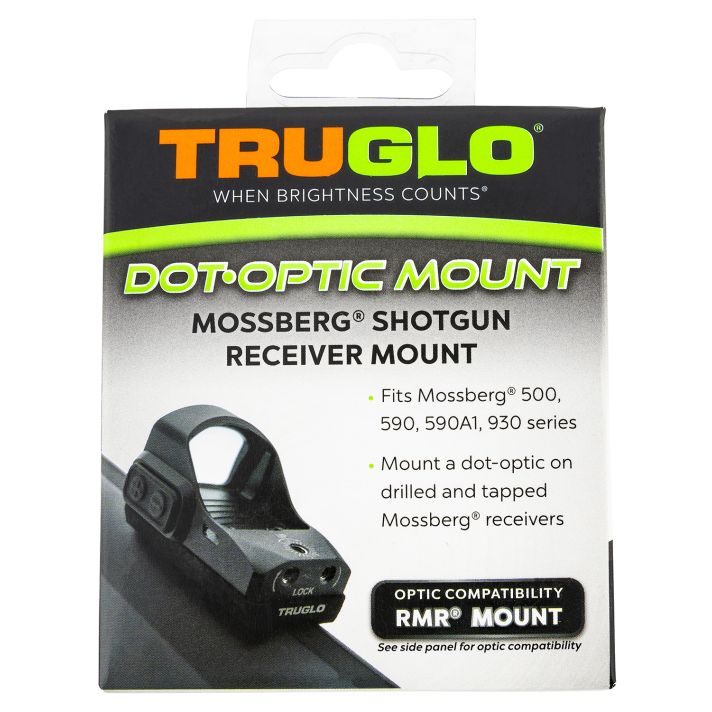 TruGlo TGTG8955M2 Shotgun Receiver MountBlack Mossberg Trijicon RMR