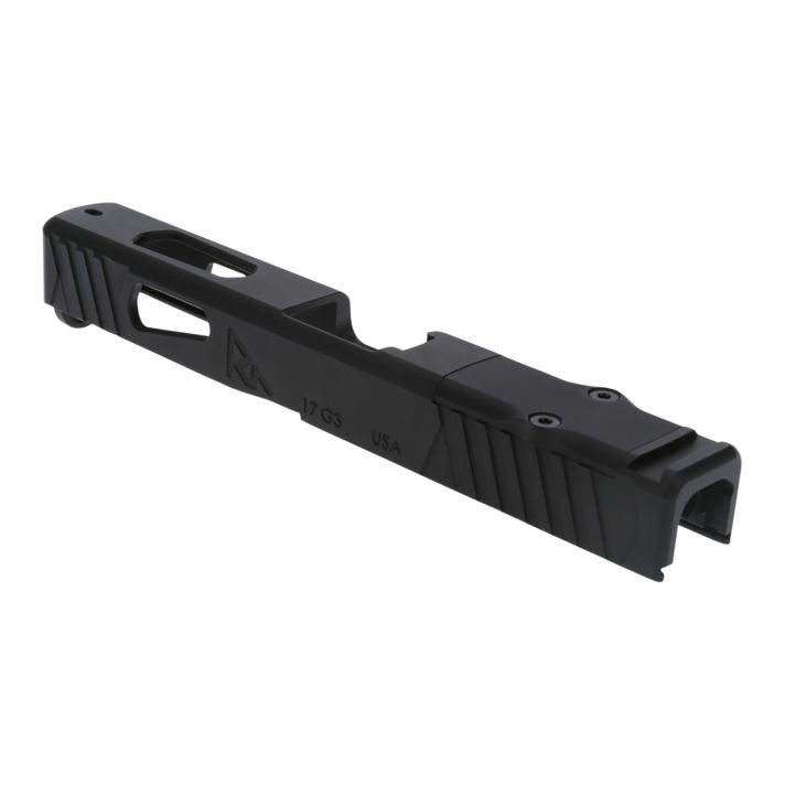 Rival Arms RA-RA10P102A Precision Slidewith Front & Rear Serrations QPQ Black 416R Stainless Steel for Sig P365XL
