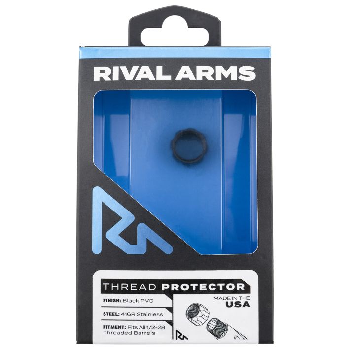 Rival Arms RARA300001A Thread Protector9mm Luger Black PVD 416R Stainless Steel 1/2"-28 tpi