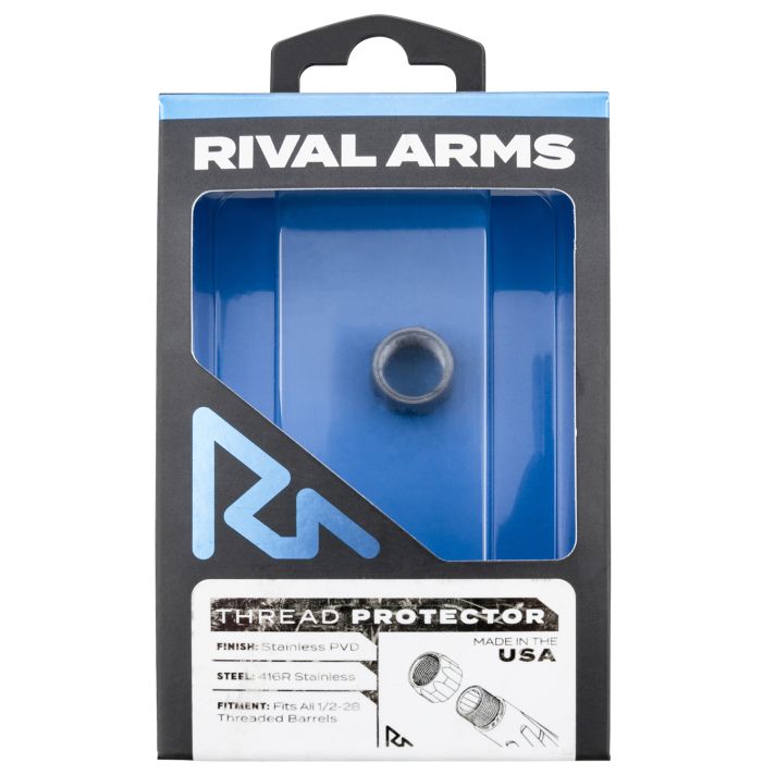 Rival Arms RARA300001D Thread Protector9mm Luger Stainless PVD 416R Stainless Steel 1/2"-28 tpi
