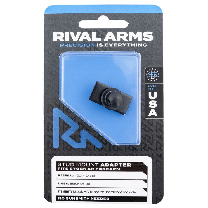 Rival Arms RA-RA92M6B Stud Mount Adapter12L14 Steel Black Oxide for AR Stock Forearm