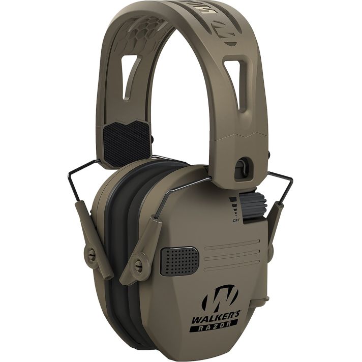 Walker's GWPRSEMRHMFDE Razor Tacti-Grip 23 dB Over the Head Flat Dark Earth Polymer