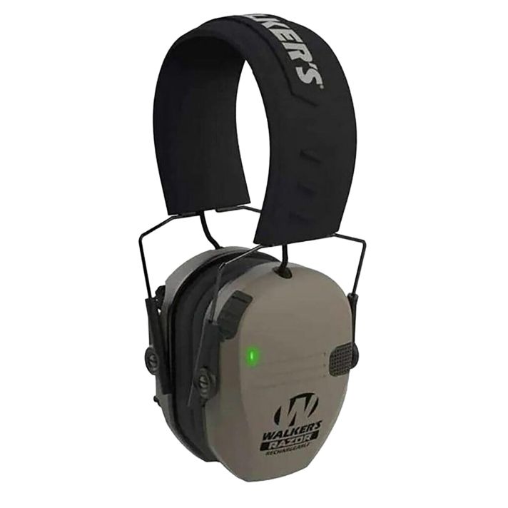Walker's GWPRSEMRCFDE Razor Rechargeable Electronic Muff 21 dB Over the Head Flat Dark Earth/Black Polymer