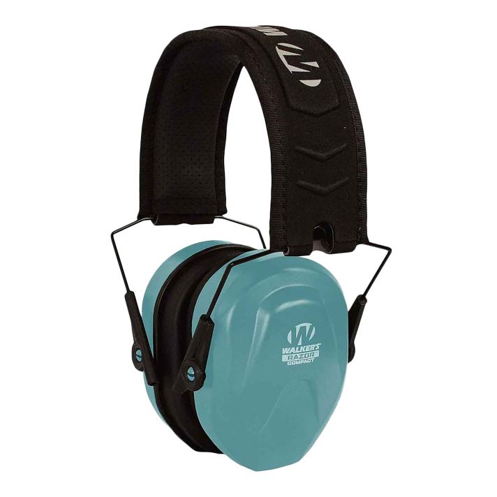 Walker's GWPCRPASTL Razor Compact Passive Muff 24 dB Over the Head Teal/Black Polymer Fits Youth/Women
