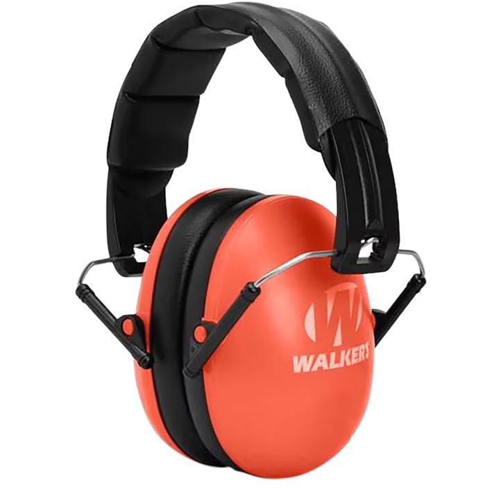 Walker's GWPFKDMCOR Youth Passive Muff 23 dB Over the Head Coral/Black Polymer