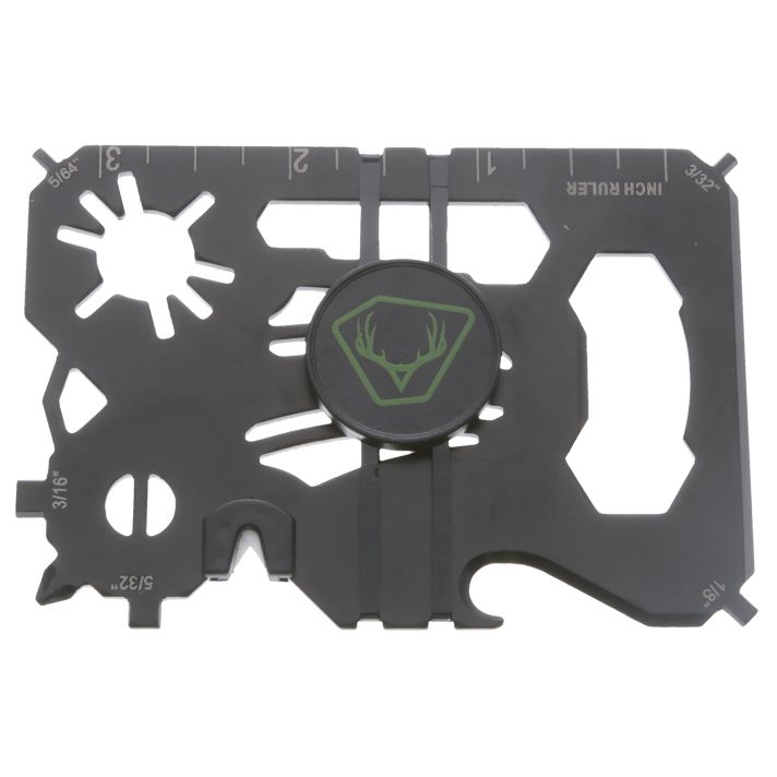 HME HMEWMT 20-In-1 Wallet Multi-Tool Black Metal Fixed