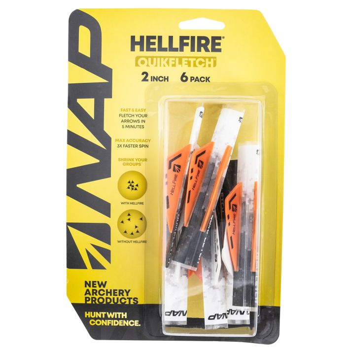 NAP NAP60034 Quickfletch Hellfire Fletching White Orange/ 6 Pack