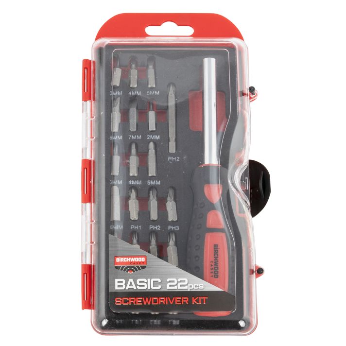 Birchwood Casey BSDS Basic Screwdriver Kit22 Pieces Includes Slotted/Philips/Torx/Hex Heads