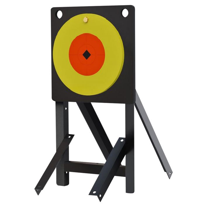 Birchwood Casey LCSPLR Large Range Spoiler Alert 10" Orange/Yellow AR500 Steel Bullseye 0.50" Thick Includes Crosshair Sticker