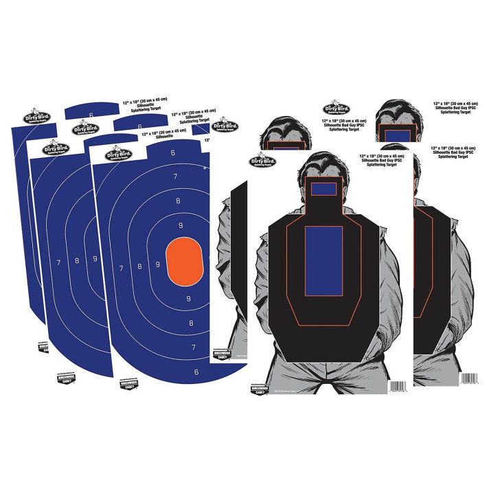 Birchwood Casey 35735 Dirty Bird Combo Pack Silhouette Paper Target 12" x 18" 8 Per Pkg
