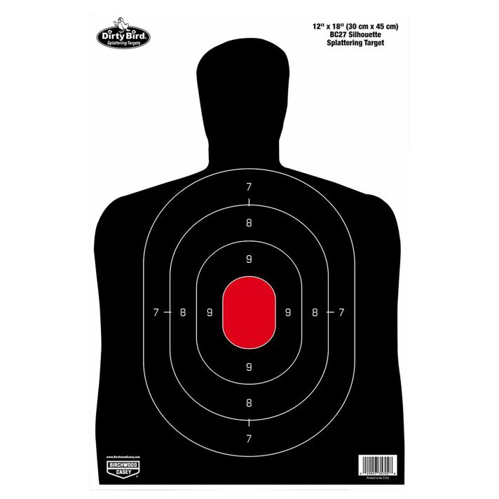 Birchwood Casey 35709 Dirty Bird Silhouette Target Silhouette Tagboard Target 12" x 18" 50 Per Pkg
