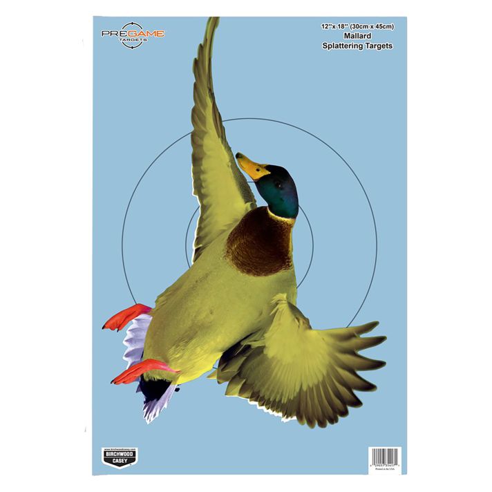 Birchwood Casey 35407 PregameDuck Paper Hanging Rifle/Shotgun 12" x 18" Impact Enhancement 8 Per Pkg