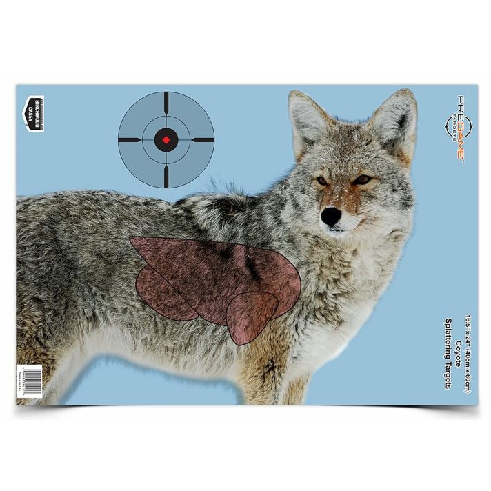 Birchwood Casey 35405 PregameCoyote Paper Hanging Rifle 16.50" x 24" Impact Enhancement Yes 3 Per Pkg