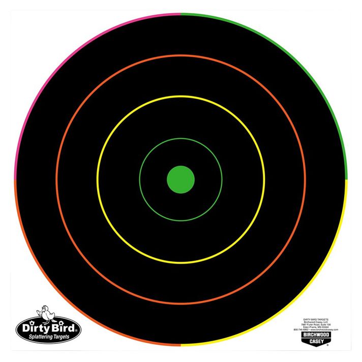 Birchwood Casey 35870 Dirty BirdBullseye Tagboard Target 12" 100 Per Pkg