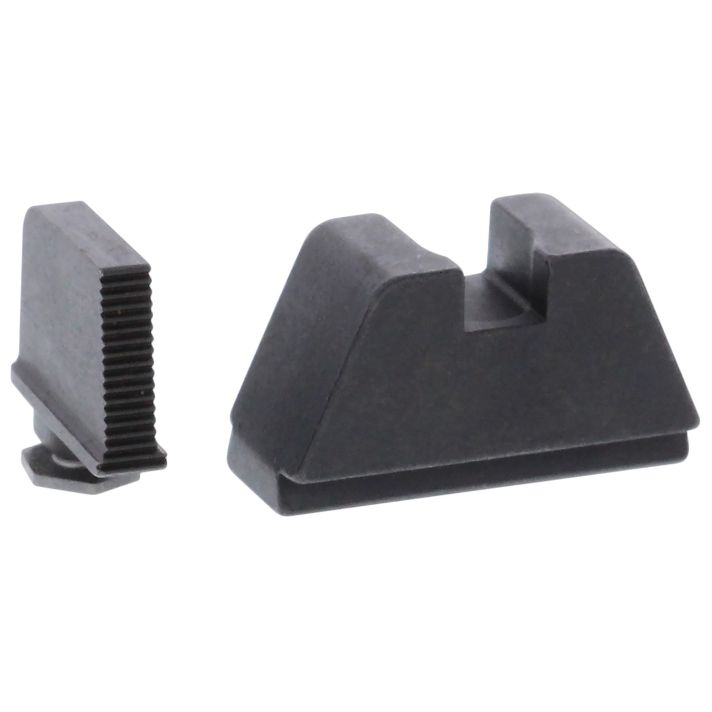 AmeriGlo GL470 Optic Compatible Sight Set for Glock2XL Tall Serrated Front Sight- Black Rear Sight