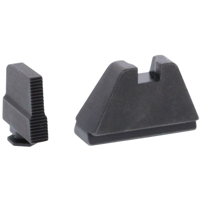 AmeriGlo GL507 Optic Compatible Sight Set for Glock5XL Tall Serrated Front Sight-Black Rear Sight