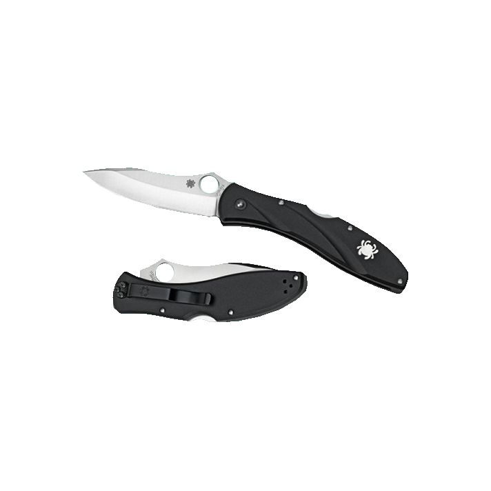 Spyderco C66PBK3 Centofante 33.14" Folding Drop Point Plain VG-10 SS Blade Black FRN Handle Includes Pocket Clip