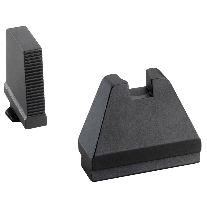AmeriGlo GL808 Optic Compatible Sight Set for Glock9XL Tall Serrated Front Sight-Black Rear Sight